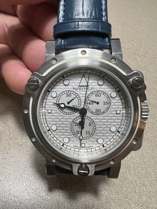 Orologio Nautica Cronografo Argento Blu