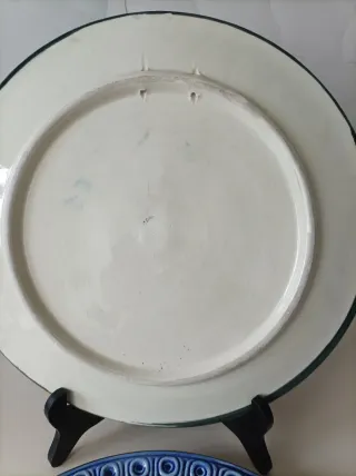 2 Grandi Piatti in Ceramica Smaltata