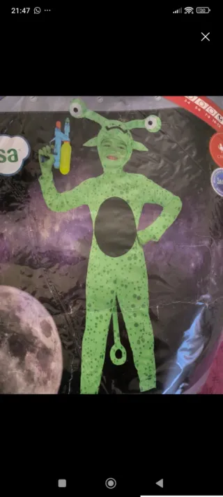 Disfraz Alienígena Talla 10-12