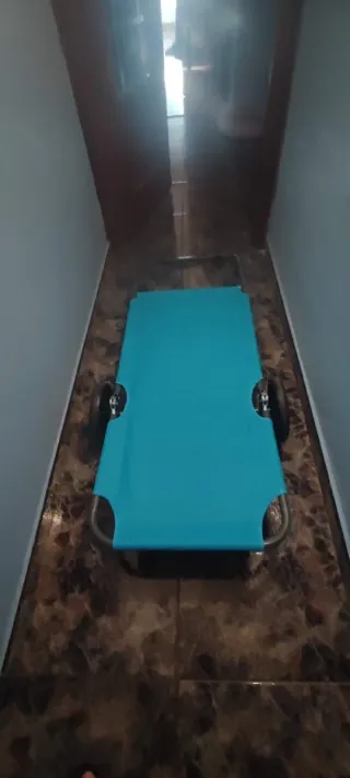 Carro hamaca playa azul y gris