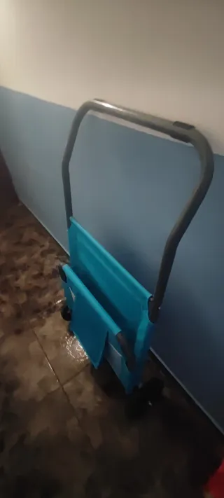 Carro hamaca playa azul y gris