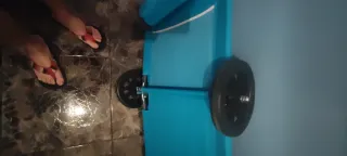 Carro hamaca playa azul y gris