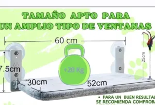 Hamaca para gato con ventosas