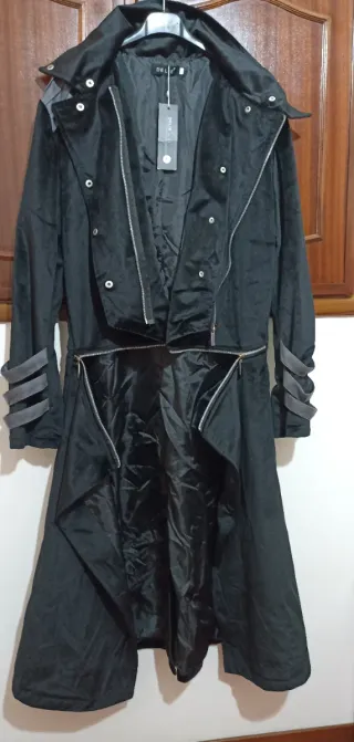 Giacca lunga Steampunk Gotica Nera