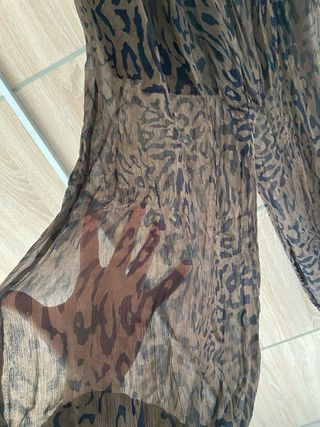 Pantalón ancho estampado animal