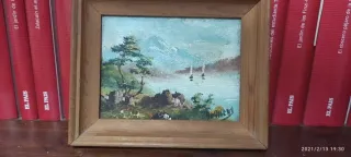 4 quadri a olio: paesaggi e fiori