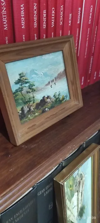 4 quadri a olio: paesaggi e fiori