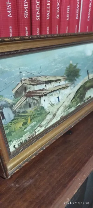 4 quadri a olio: paesaggi e fiori