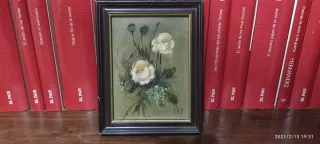 4 quadri a olio: paesaggi e fiori