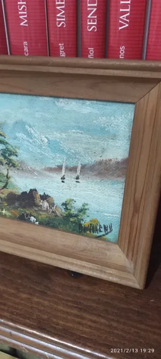 4 quadri a olio: paesaggi e fiori