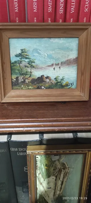 4 quadri a olio: paesaggi e fiori