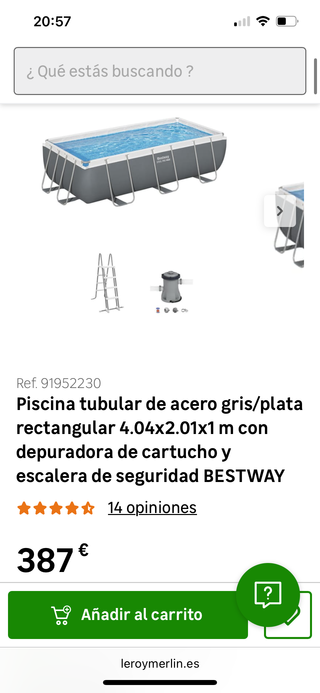Piscina Bestway 4.04x2.01x1m