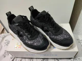 Bambas Munich Talla 37 Negro/Plata