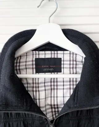 Cazadora Zara Negra Talla L