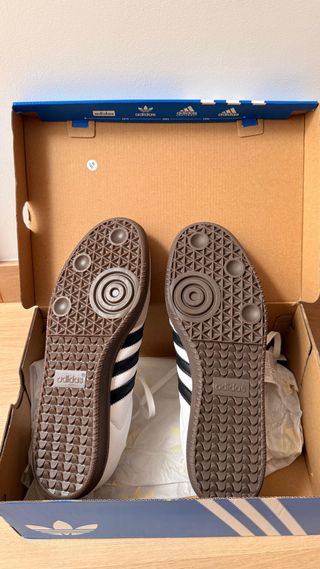 Adidas Samba OG Blancas Talla 45 1/3. Nuevas.