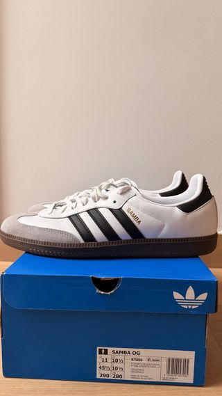 Adidas Samba OG Blancas Talla 45 1/3. Nuevas.