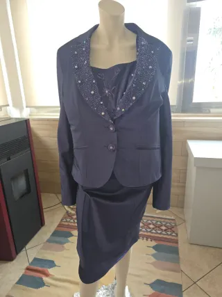 Tailleur cerimonia blu taglia over