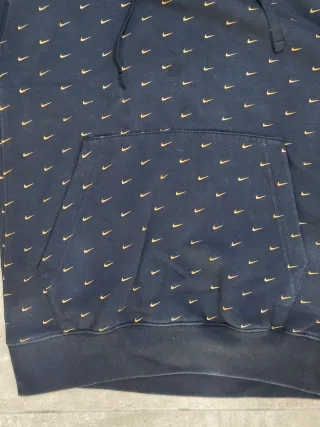 Felpa Nike Uomo S Nera Oro All Over Swoosh