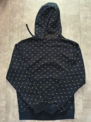 Felpa Nike Uomo S Nera Oro All Over Swoosh