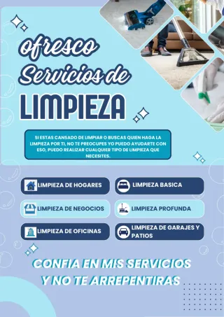Ofrezco servicio de limpieza
