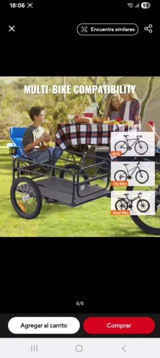 Remolque para bicicleta de carga