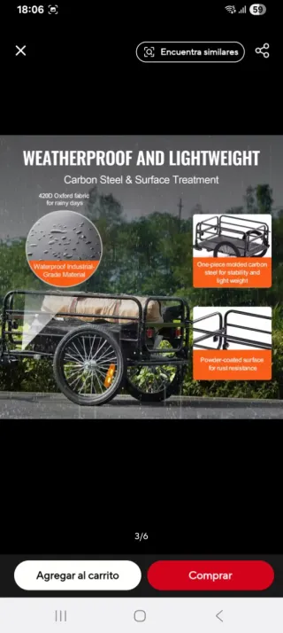 Remolque para bicicleta de carga