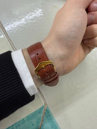 Orologio Seiko Vintage Rettangolare Rosso Oro