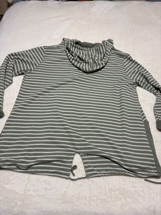 Chaqueta larga rayas estilo náutico 97%  algodón