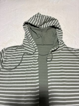 Chaqueta larga rayas estilo náutico 97%  algodón