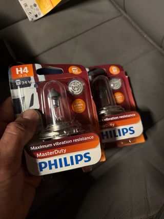 2 x Bombillas H4 Philips MasterDuty 24V