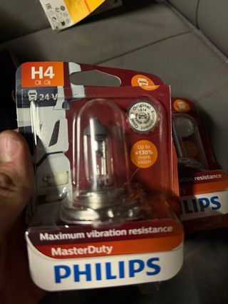2 x Bombillas H4 Philips MasterDuty 24V