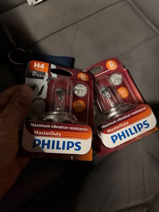 2 x Bombillas H4 Philips MasterDuty 24V