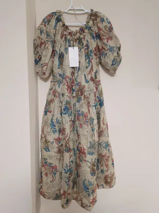 Vestido midi estampado floral ramio