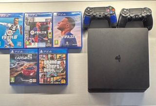 PS4 Slim 1TB Nero + 2 Controller + 5 Giochi
