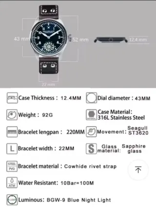 Reloj Hruodland Turbine F016 Mecánico
