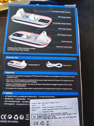 Estación Carga iPega PS5 y Portal RGB