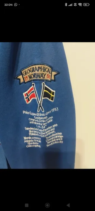 Sudadera Geographical Norway Azul Unisex