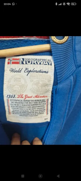 Sudadera Geographical Norway Azul Unisex