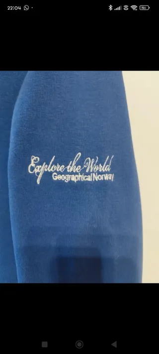 Sudadera Geographical Norway Azul Unisex