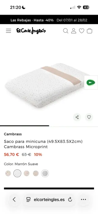 Saco Minicuna Cambrass