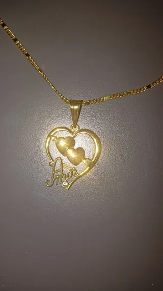 Cadena con colgante corazón Amor
