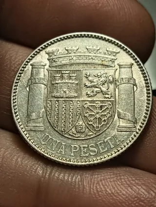 Moneda 1 Peseta Plata 1933 República Española