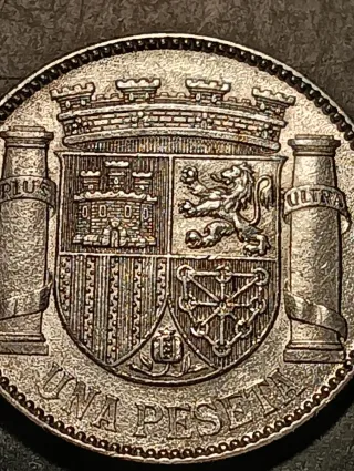 Moneda 1 Peseta Plata 1933 República Española