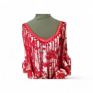 Traje de Flamenca Rojo y Blanco T-42-44