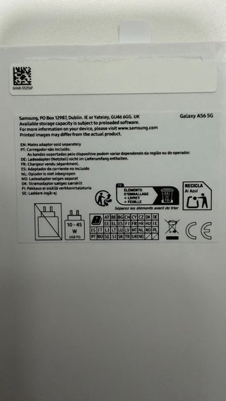 Samsung Galaxy A56 5G 8GB RAM 256GB Gris
