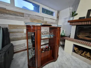 Mueble Bar Madera y Cristal