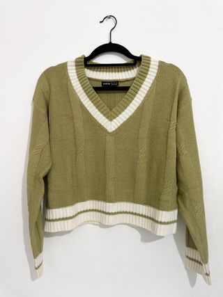 Camisola malha decote V