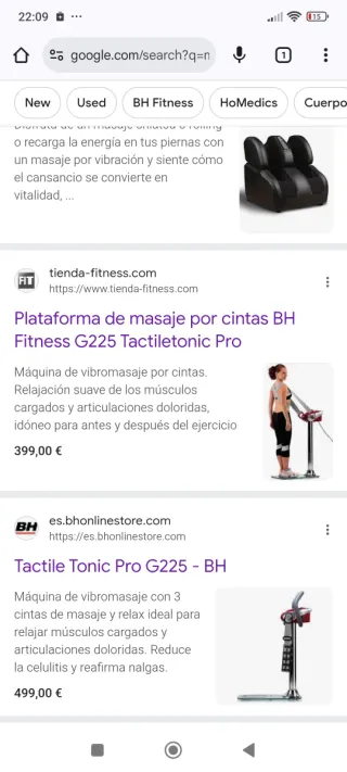 Plataforma bh  de masajes por cintas