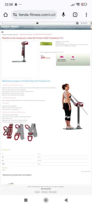 Plataforma bh  de masajes por cintas