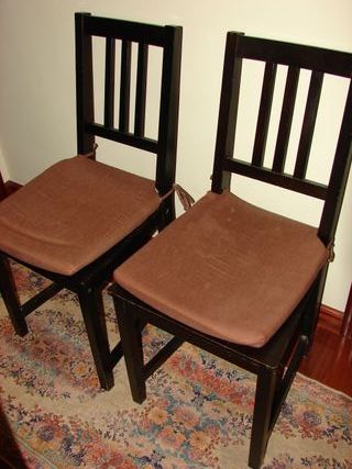 Lote 3 Sillas Madera Pino Oscuras